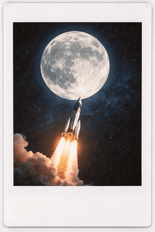 Rocketship to the moon